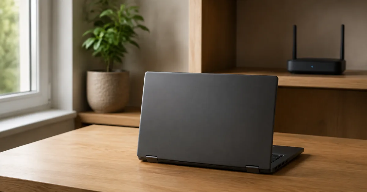 Laptop and router for measuring a VPN connection